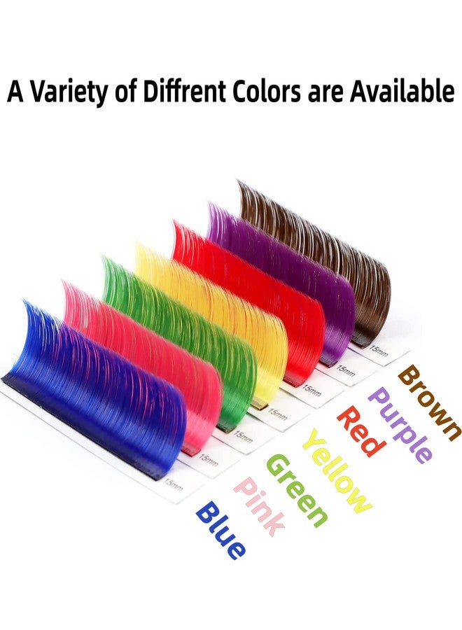 TDANCE Colorful Easy Fan Volume Lashes Eyelash Extension Supplies Rapid Blooming Volume Eyelash Extensions Thickness 0.07 D Curl Mix 8-15mm Self Fanning Eyelashes Extension (Brown,D-0.07,8-15mm) - Image 3